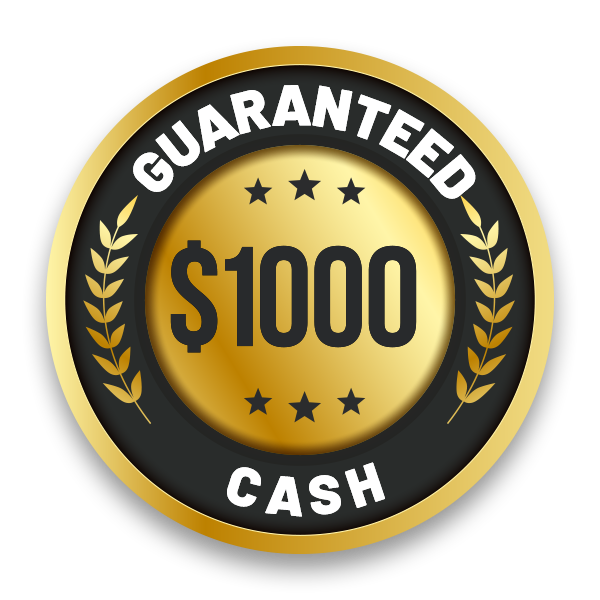 We promise the most competitive approval and interest rate. If we fail, you get $1,000 cash.